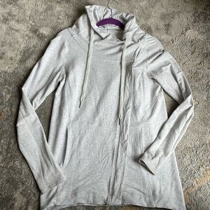 Lululemon full zip up hoodie gray 6 asymmetrical